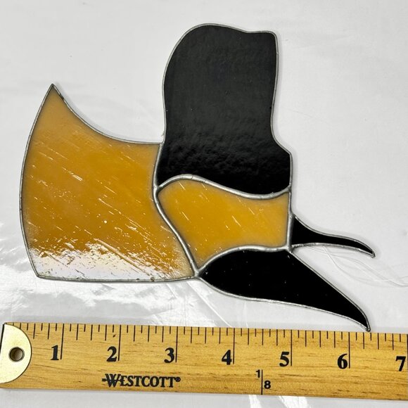 Stained Glass Suncatcher Ornament Fawn Great Dane Dog Yellowish-Tan Sand Black - Picture 7 of 8